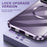 Compatible with MagSafe Phone Cover for iPhone 13 Pro Max 6.7 inch Tempered Glass+Aluminum Alloy+PC Kickstand Case - Purple - 7