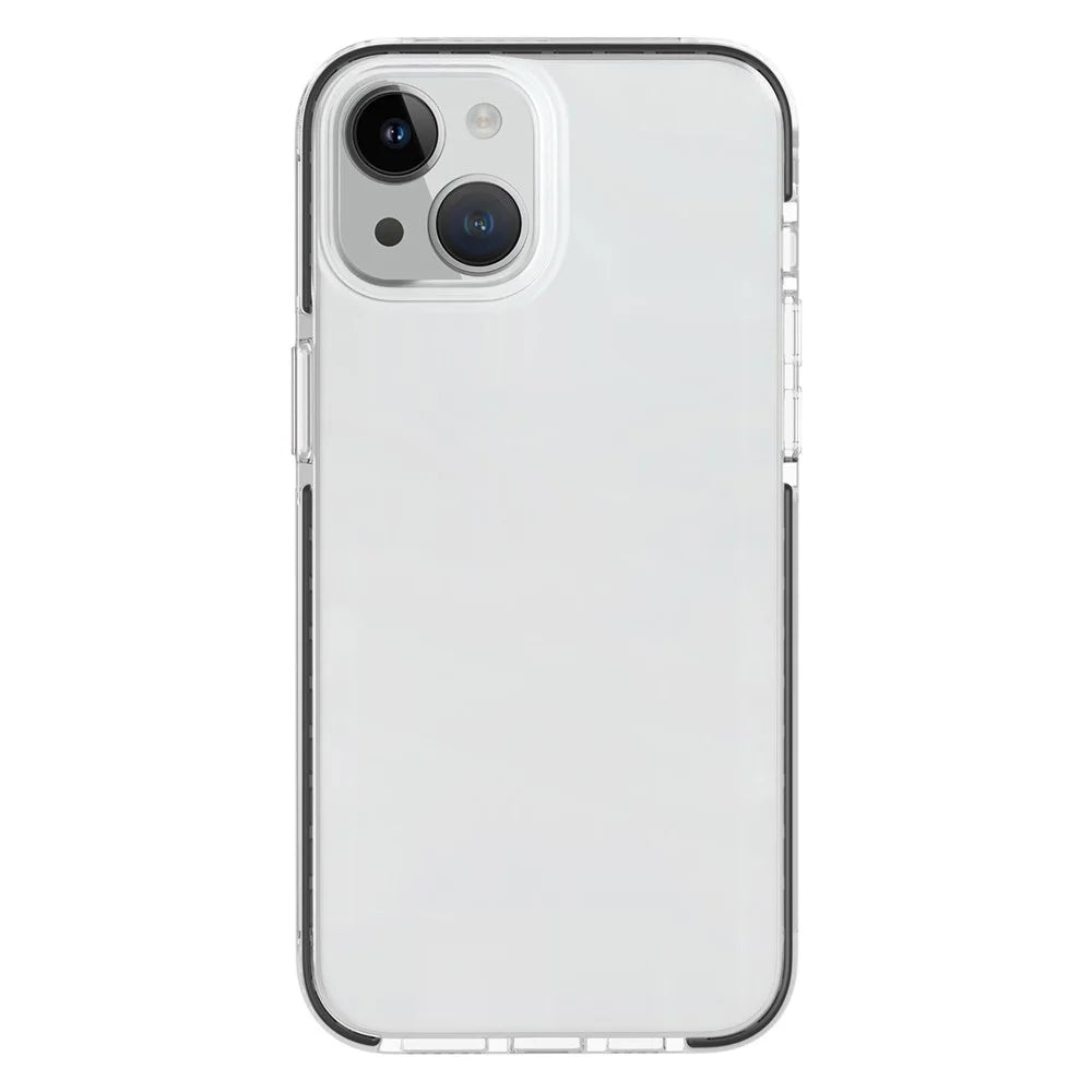 For iPhone 15 Plus Anti-Scratch Phone Cover Clear Slim Dustproof TPU+TPE Mobile Phone Case Shell - Transparent Black - 7