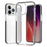 For iPhone 15 Pro Max Flexible TPU+TPE Clear Phone Cover Super Slim Shockproof Cell Phone Case Shell - Transparent Black - 1