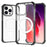 For iPhone 15 Pro Clear Acrylic+TPU Phone Case Four Corners Anti-Drop Cover Compatible with MagSafe - Black - 1