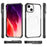 For iPhone 15 Plus Compatible with MagSafe Clear Phone Case Four Corners Anti-Drop Acrylic+TPU Cover - Black - 4