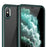 For iPhone XS Max 360-Degree Double-Sided Protection Case Tempered Glass + Silicone Frame Phone Cover - Midnight Green - 6