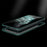 For iPhone XR Full Body Protection Clear Case Double Side Tempered Glass + Silicone Frame Phone Cover - Midnight Green - 2