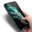 For iPhone XR Full Body Protection Clear Case Double Side Tempered Glass + Silicone Frame Phone Cover - Midnight Green - 3