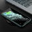 For iPhone XR Full Body Protection Clear Case Double Side Tempered Glass + Silicone Frame Phone Cover - Midnight Green - 5