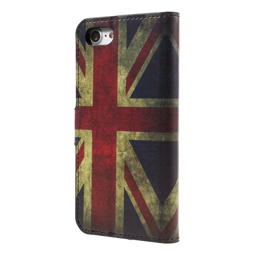 Flip Leather Wallet Stand Cover for iPhone 7/8/SE (2020)/SE (2022) - Vintage UK Flag - 2