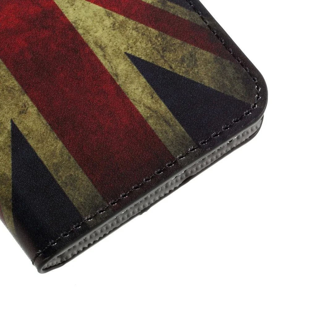 Flip Leather Wallet Stand Cover for iPhone 7/8/SE (2020)/SE (2022) - Vintage UK Flag - 6