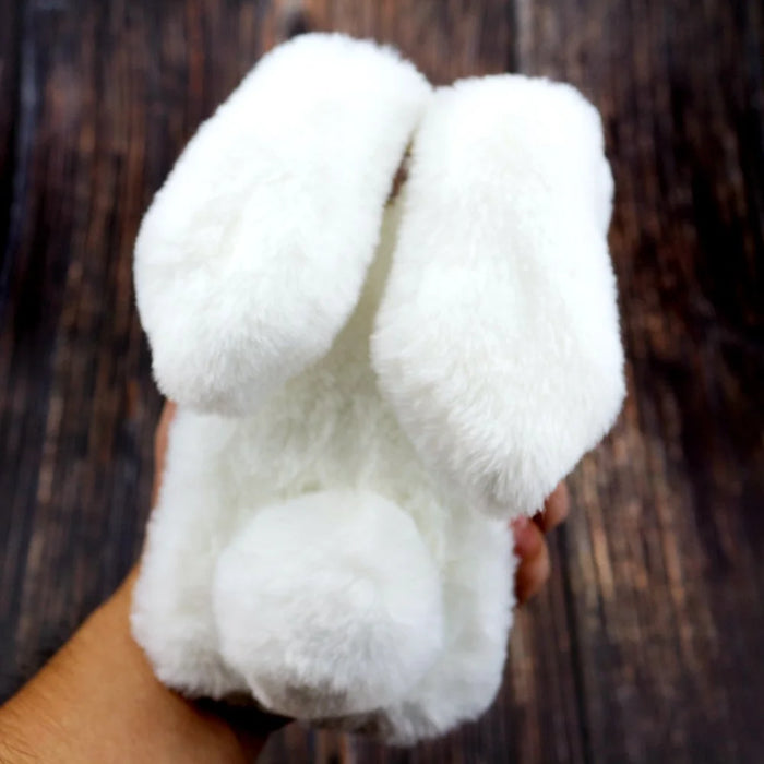 Bunny Shape Warm Fur TPU Case for iPhone 8 Plus / 7 Plus 5.5 inch - White - 2