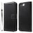 Imprinted Butterfly Leather Wallet Cover with Wrist Strap for iPhone 8 Plus / 7 Plus 5.5 inch - Black - 1
