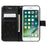 Imprinted Butterfly Leather Wallet Cover with Wrist Strap for iPhone 8 Plus / 7 Plus 5.5 inch - Black - 4