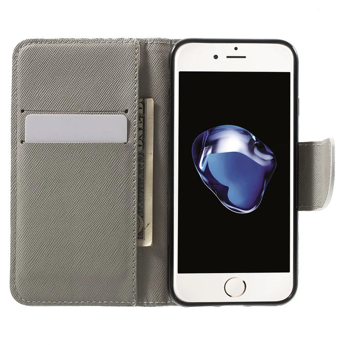 Pattern Printing Leather Wallet Magnetic Case for iPhone 7/8/SE (2022)/SE (2022) - Camouflage Pattern - 5