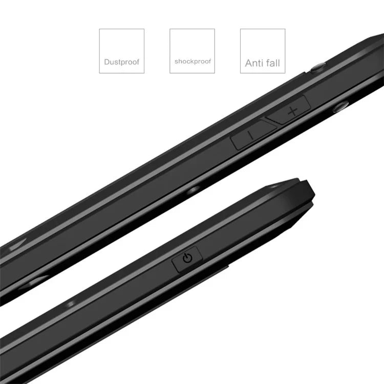 LOVE MEI Metal + Silicone Shockproof Snowproof Dirtproof Protective Case with Temepered Glass Film for iPhone 8 Plus / 7 Plus - Black - 5