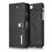 DG.MING Split Leather Wallet Cover with Detachable PC Back Shell for iPhone SE (2020) / SE (2022) / 8 / 7 - Black - 2