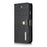DG.MING Split Leather Wallet Cover with Detachable PC Back Shell for iPhone SE (2020) / SE (2022) / 8 / 7 - Black - 3