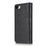 DG.MING Split Leather Wallet Cover with Detachable PC Back Shell for iPhone SE (2020) / SE (2022) / 8 / 7 - Black - 4