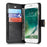DG.MING Split Leather Wallet Cover with Detachable PC Back Shell for iPhone SE (2020) / SE (2022) / 8 / 7 - Black - 6