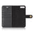DG.MING For iPhone 7 Plus Anti-scratch Split Leather Wallet Case and Detachable PC Cover - Black - 7