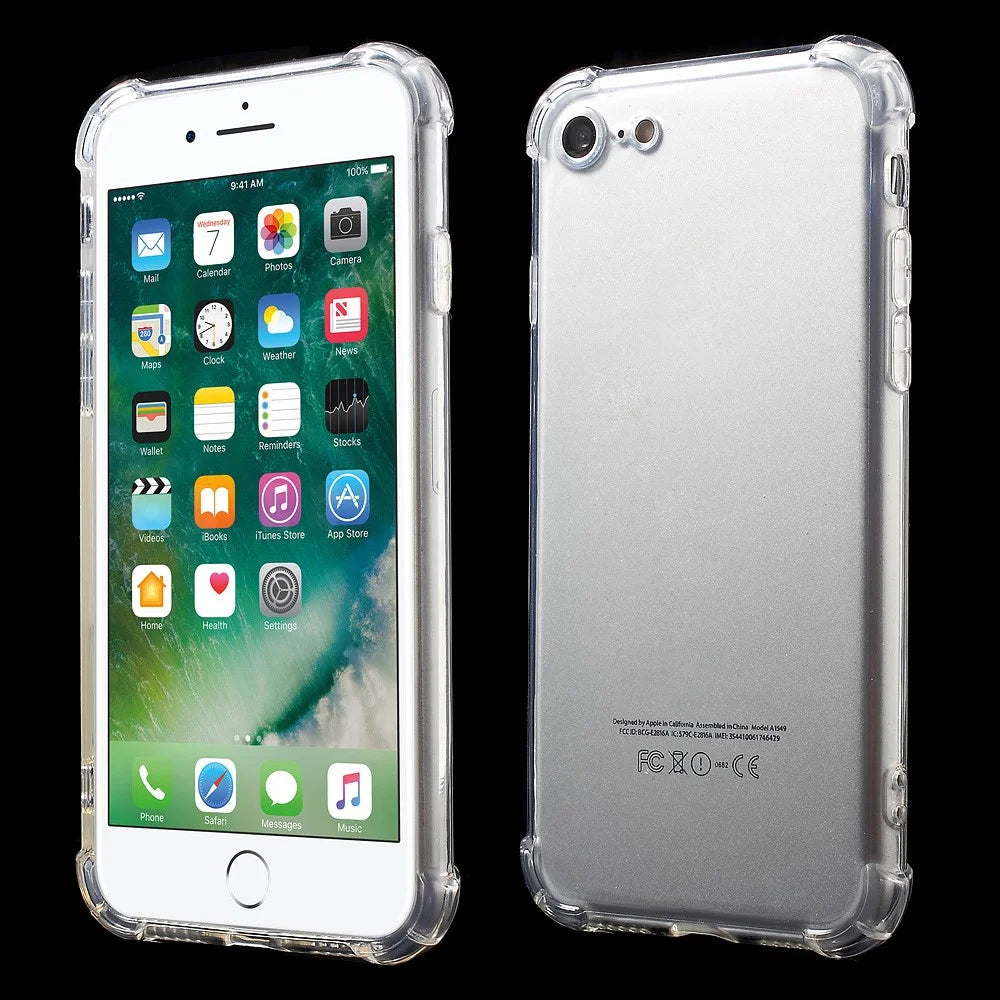 Clear Drop-proof TPU Back Case Cover for iPhone SE (2020)/SE (2022)/8/7 4.7 inch 4.7 Inch - Transparent - 1