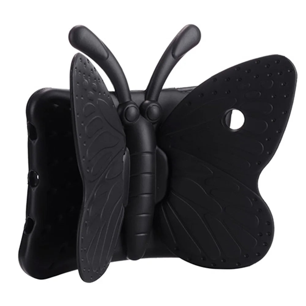 3D Butterfly Kids Shockproof EVA Kickstand Phone Case Phone Cover for iPad Pro 9.7 / Air 2 / Air - Black - 1