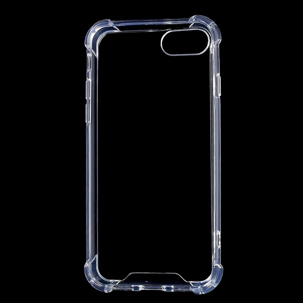 For iPhone SE (2020)/SE (2022)/8/7 4.7 inch Drop-resistant TPU Edge + Clear Acrylic Phone Case Anti-scratch Phone Cover - Transparent - 3