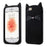 3D Bearded Cat Silicone Soft Phone Cover for iPhone SE 5s 5 - Black - 1