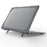 For Macbook Air 13.3 Inch See-through Full Protection PC TPU Case with Kickstand A1369/A1466 - Grey - 1