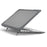 For Macbook Air 13.3 Inch See-through Full Protection PC TPU Case with Kickstand A1369/A1466 - Grey - 6