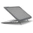 For Macbook Air 13.3 Inch See-through Full Protection PC TPU Case with Kickstand A1369/A1466 - Grey - 7