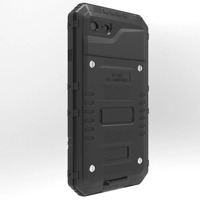 Waterproof Shockproof Dustproof Drop-resistant Phone Case for iPhone 7 (Silicone + Metal) - Black - 3