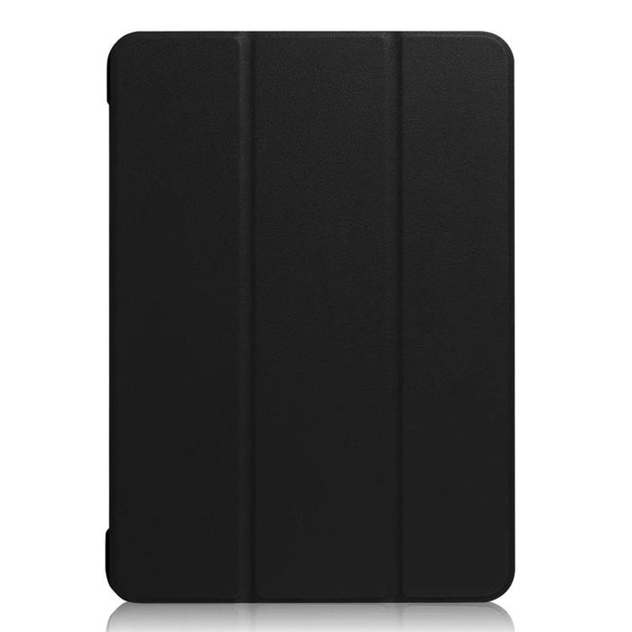 For iPad 9.7 (2018) / 9.7 (2017) Tri-fold Stand Lightweight Full Protection Smart Leather Tablet Case Cover - Black - 2