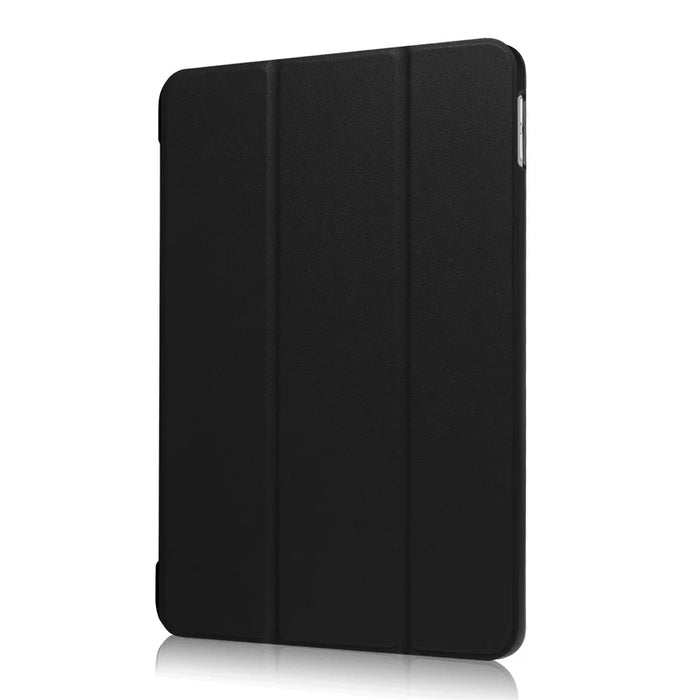 For iPad 9.7 (2018) / 9.7 (2017) Tri-fold Stand Lightweight Full Protection Smart Leather Tablet Case Cover - Black - 7