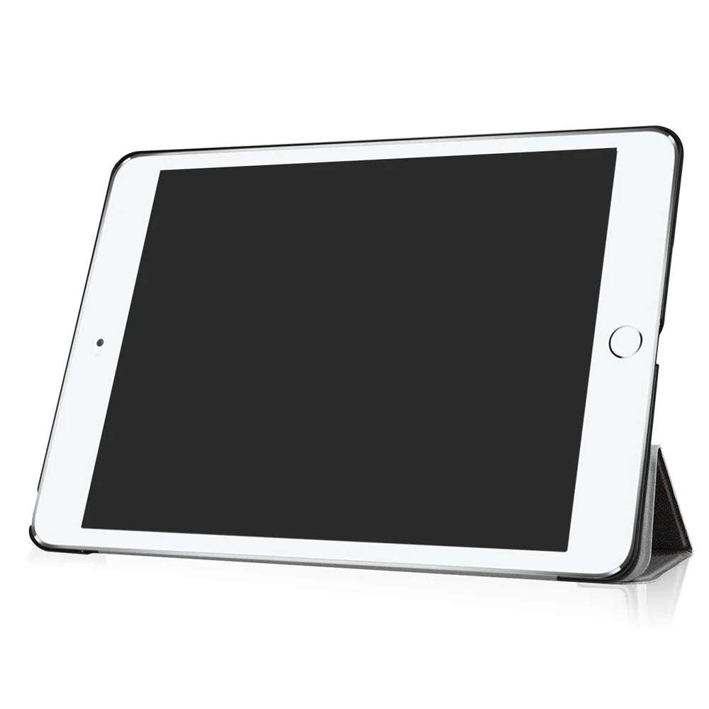 Tri-fold Stand Leather Case Pattern Printing Smart Wake/Sleep Design for iPad 9.7 (2018) / 9.7 (2017) - Do Not Touch My Pad - 4