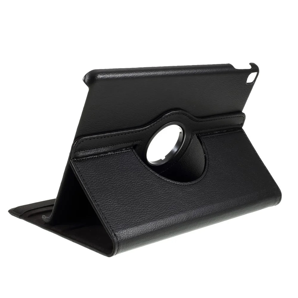 Leather Cover for iPad Air 10.5 (2019) / Pro 10.5 (2017) / iPad 10.2 (2021) / (2020) / (2019) Litchi Texture Rotary Stand Tablet Case - Black - 6