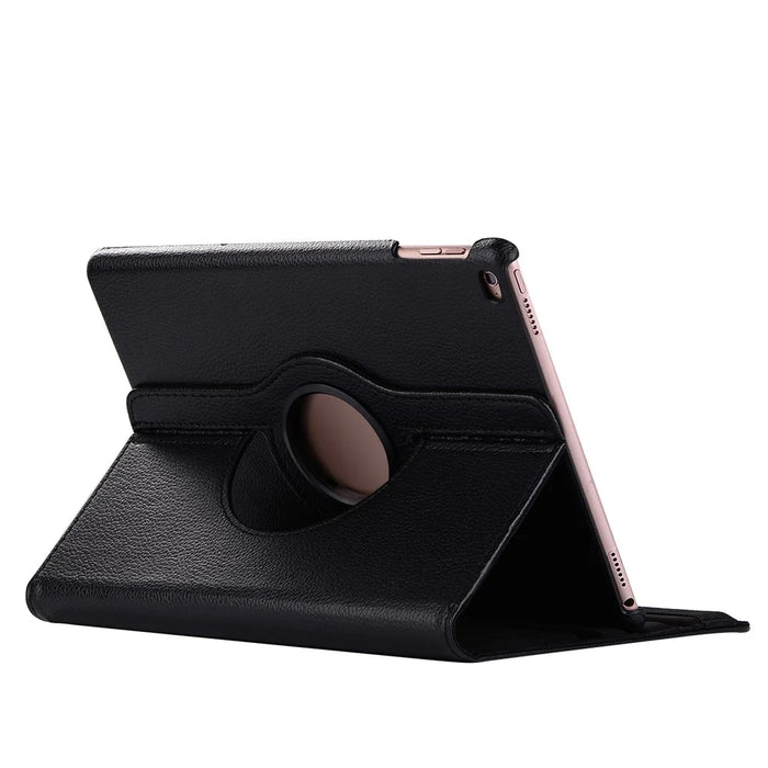 For iPad 9.7 (2018) / (2017) Litchi Texture 360 Degree Rotary Stand Smart Leather Tablet Case - Black - 3