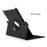 Leather Cover for iPad 9.7 (2018) / 9.7 (2017) / Air 2 / Air (2013) Rotary Stand Tablet Case with Elastic Band - Black - 3