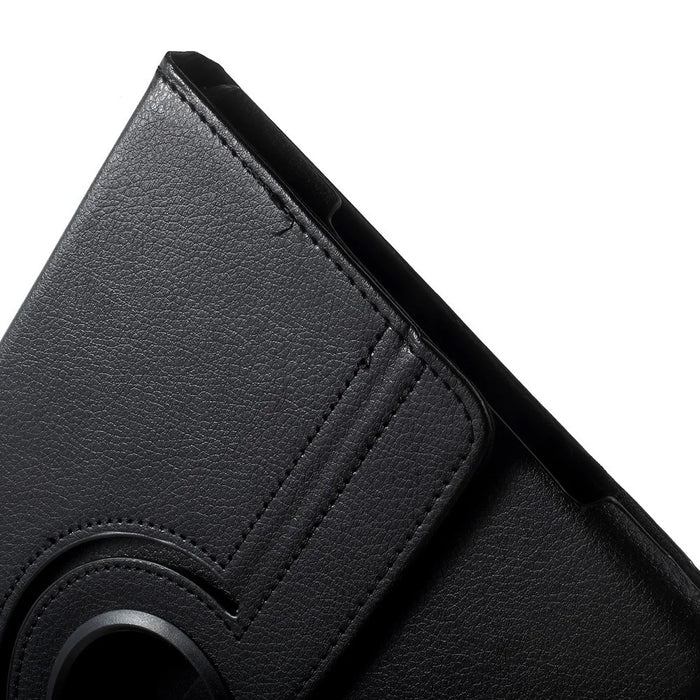 Leather Cover for iPad 9.7 (2018) / 9.7 (2017) / Air 2 / Air (2013) Rotary Stand Tablet Case with Elastic Band - Black - 7