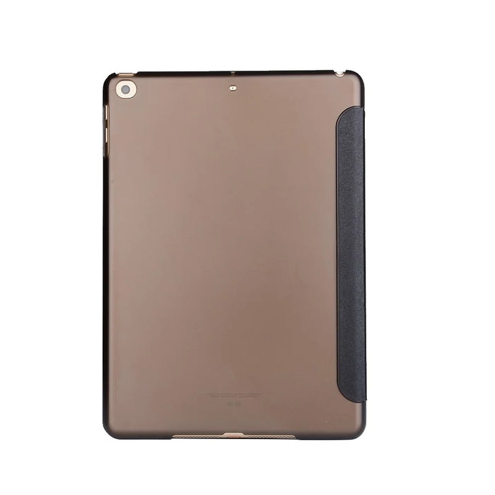 Silk Texture Tri-fold Stand Smart Awakening Leather Case for iPad 9.7 (2018) / 9.7 (2017) - Black - 2