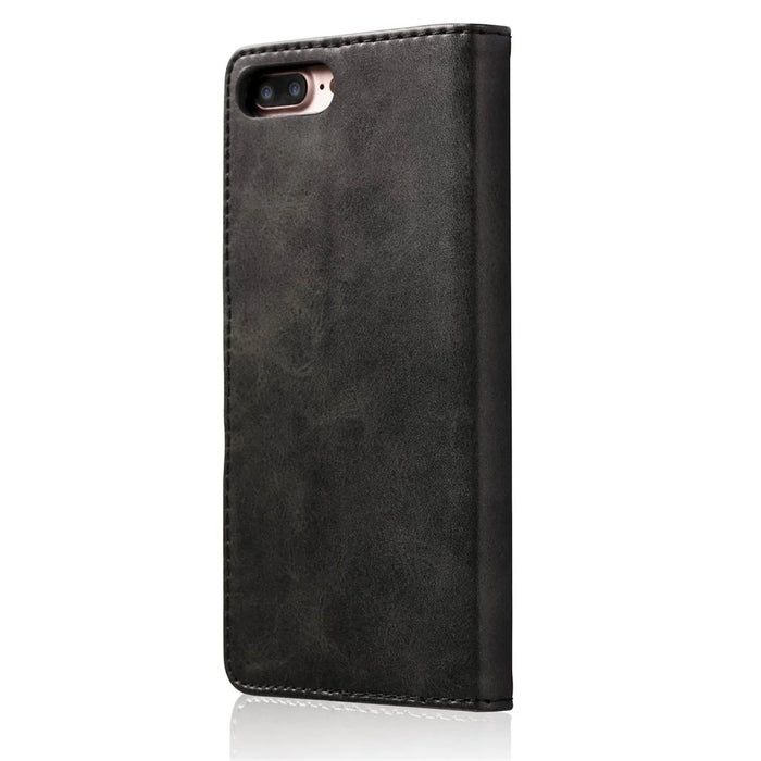 LC.IMEEKE Leather Wallet Stand Cover for iPhone 8 Plus / 7 Plus 5.5 inch Textured PU Leather Cell Phone Accessory - Black - 3