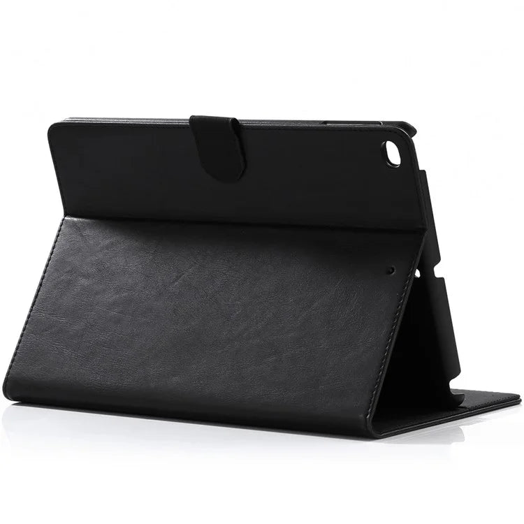 For iPad 9.7 (2018) / (2017) Retro Crazy Horse Texture Leather Tablet Case Corner Protection Folio Standing Cover - Black - 5