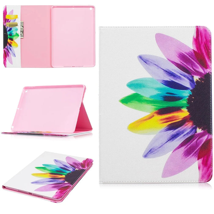 Pattern Printing Wallet Leather Stand Tablet Casing for iPad 9.7 (2018) / 9.7 (2017) - Colorful Petals - 1