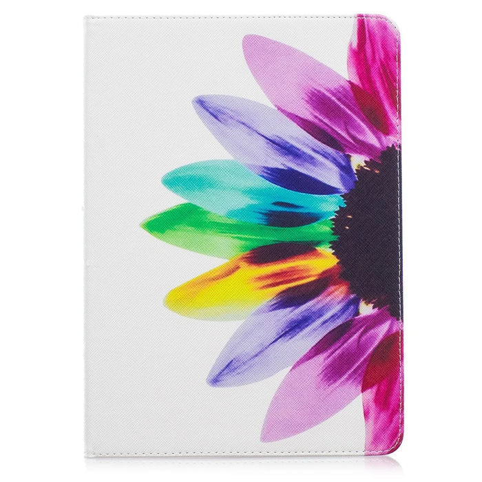 Pattern Printing Wallet Leather Stand Tablet Casing for iPad 9.7 (2018) / 9.7 (2017) - Colorful Petals - 2