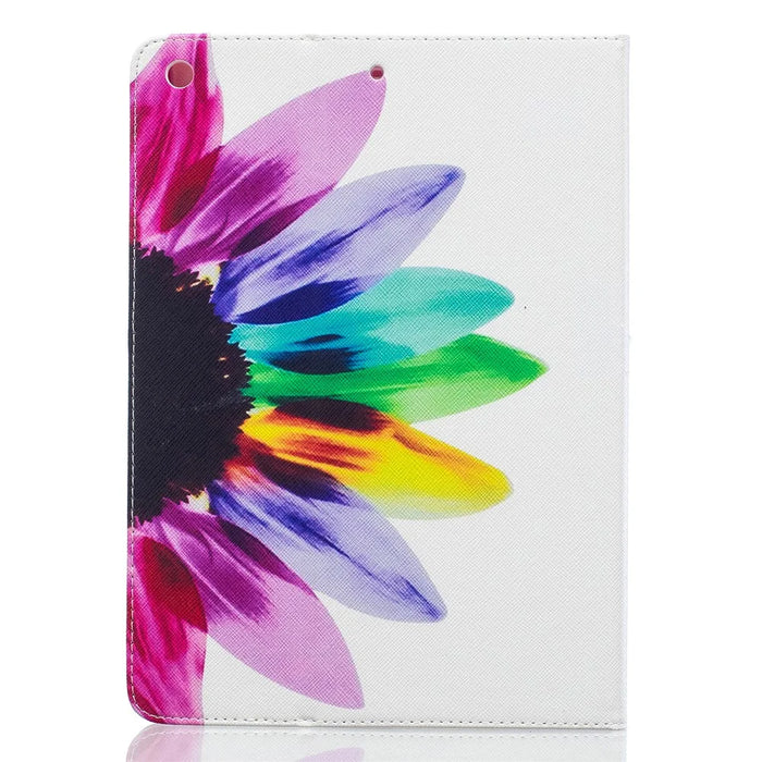 Pattern Printing Wallet Leather Stand Tablet Casing for iPad 9.7 (2018) / 9.7 (2017) - Colorful Petals - 3