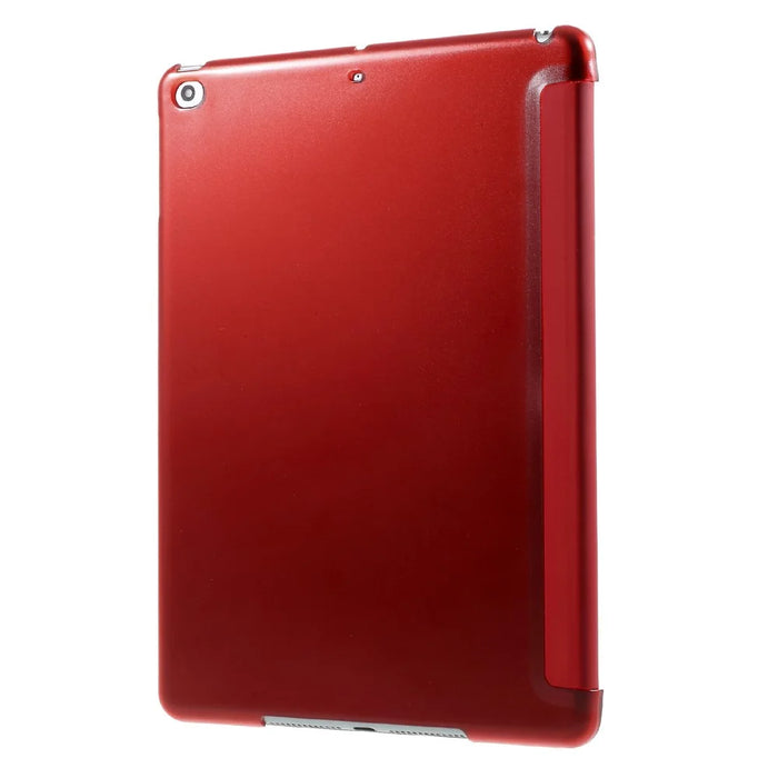 For iPad 9.7-inch (2018) / (2017) Tablet Cover Tri-Fold Stand PU Leather + PC Protective Case - Red - 3