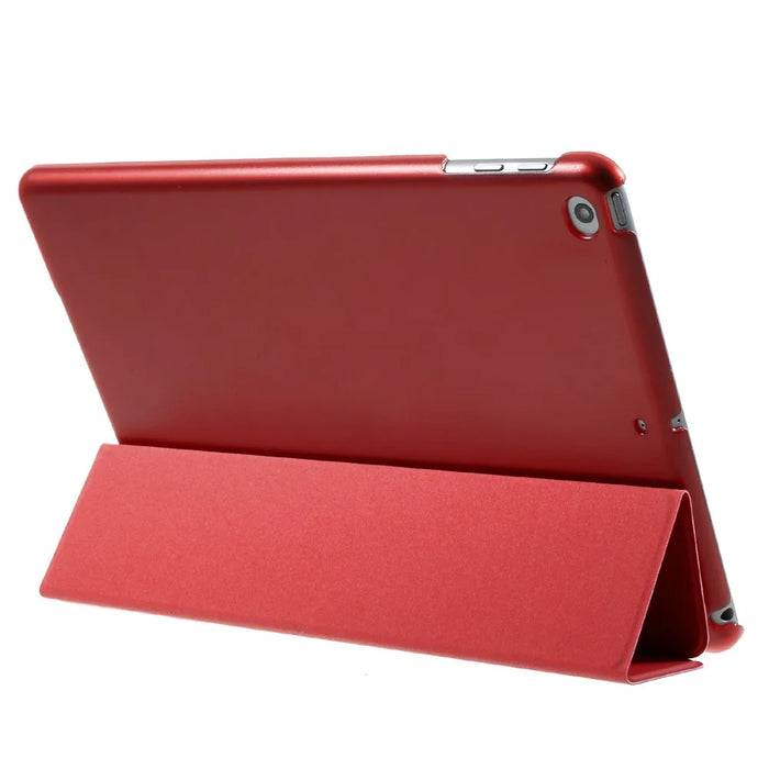 For iPad 9.7-inch (2018) / (2017) Tablet Cover Tri-Fold Stand PU Leather + PC Protective Case - Red - 5