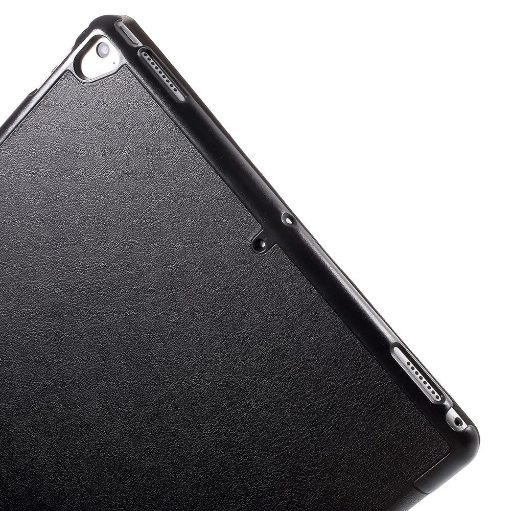 For iPad Pro 12.9 (2017) PU Leather Ultra Thin Tri-Fold Stand Auto Sleep / Wake Tablet Cover - Black - 7