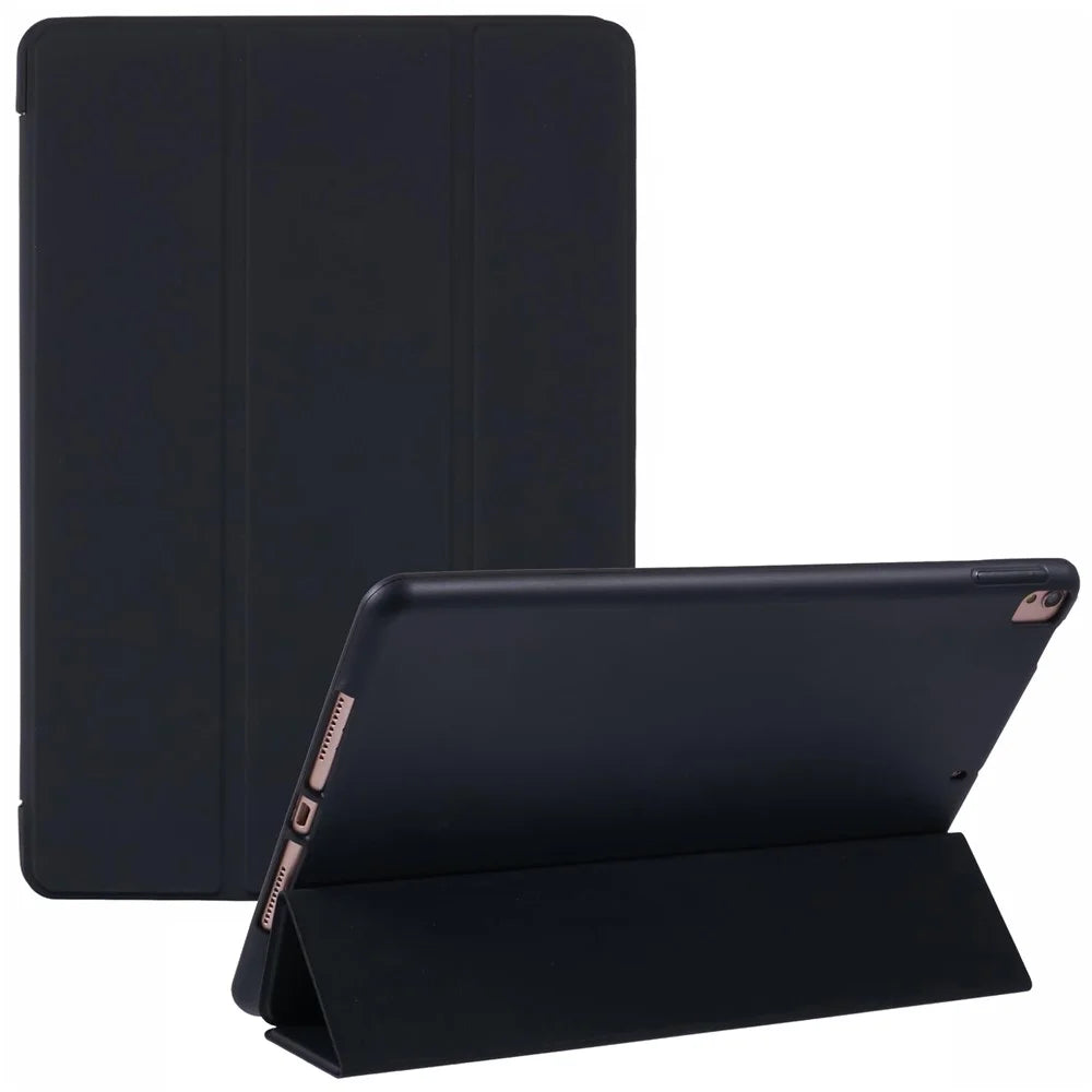 Tri-fold Stand Leather Smart Case for iPad Air 10.5 (2019)/Pro 10.5 (2017) - Black - 1