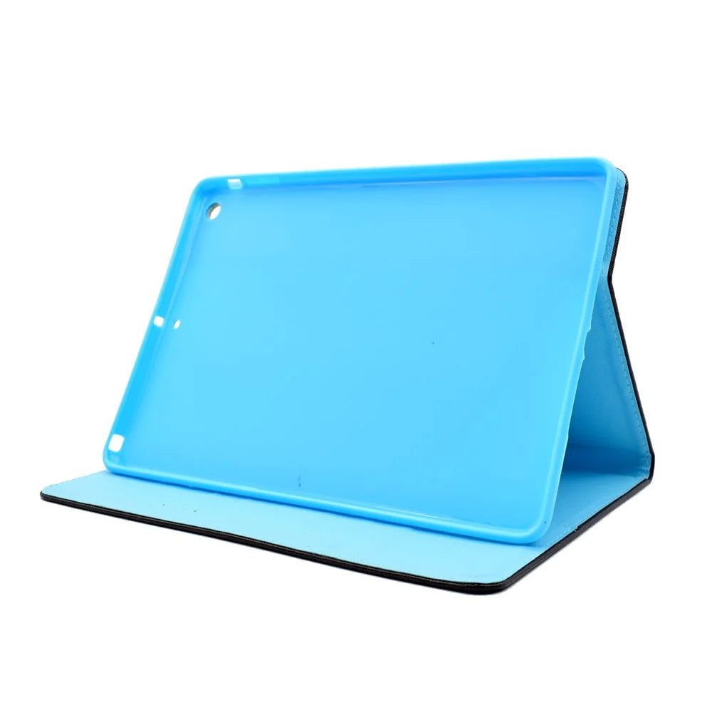 For iPad 9.7 (2018) / 9.7 (2017) Stitching Design Pattern Printing Leather Case with Wallet Stand Function for iPad 9.7 (2018) / 9.7 (2017) - Butterfly and Flowers - 4