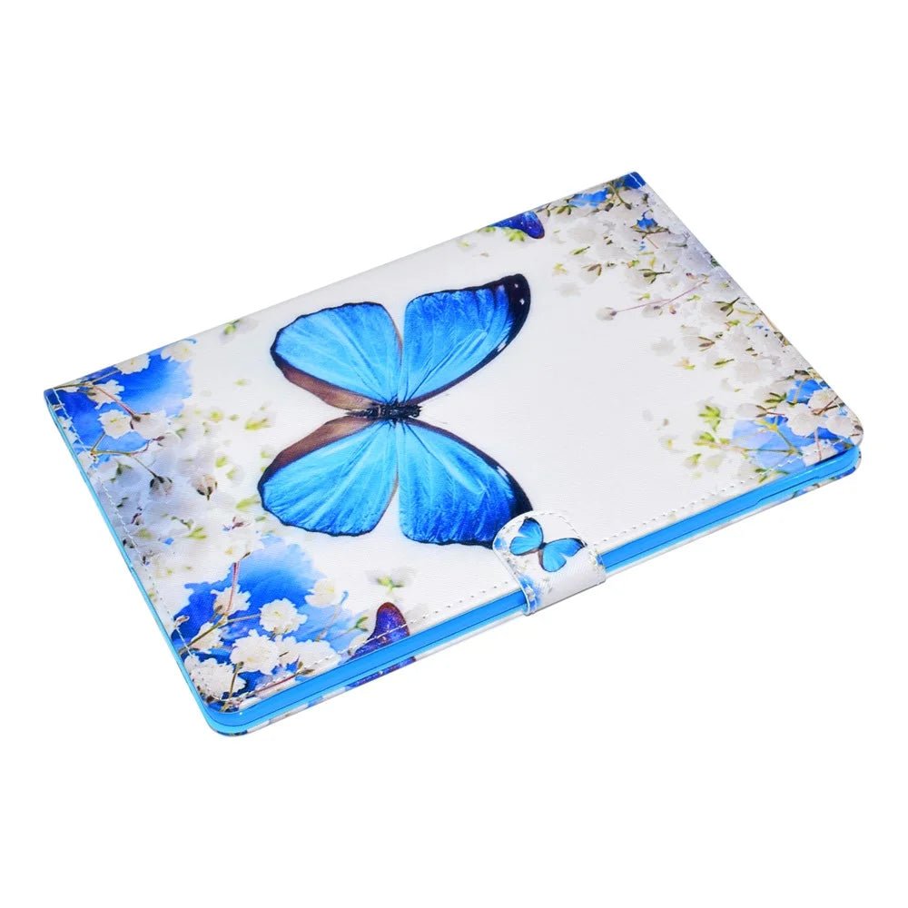 For iPad 9.7 (2018) / 9.7 (2017) Stitching Design Pattern Printing Leather Case with Wallet Stand Function for iPad 9.7 (2018) / 9.7 (2017) - Butterfly and Flowers - 6