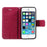Imprint Tree Owl Magnetic Wallet PU Leather Stand Cover for iPhone 5 / 5s / SE - Rose - 6