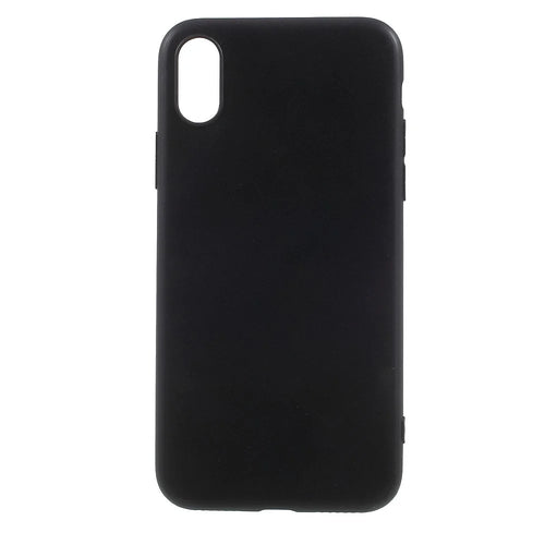 Matte Anti-fingerprint TPU Phone Case for iPhone XS / X/Ten 5.8 inch - Black - 1